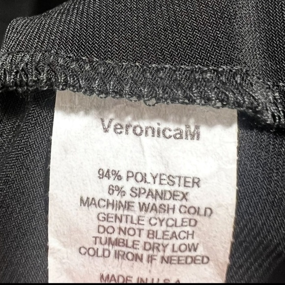 Veronica M Black T-Shirt Dress Size XS Made in USA Stretch Jersey - Picture 4 of 6